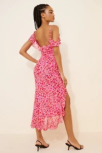 Dress Forum Wild Rose Asymmetrical Ruffle
