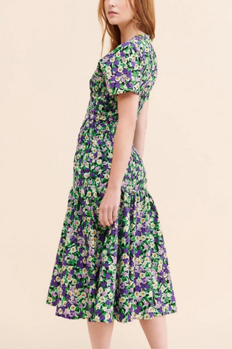 Ghospell Mountain Flowers Midi Dress