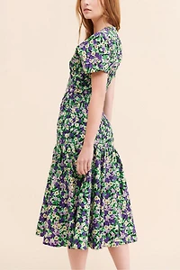 Ghospell Mountain Flowers Midi Dress