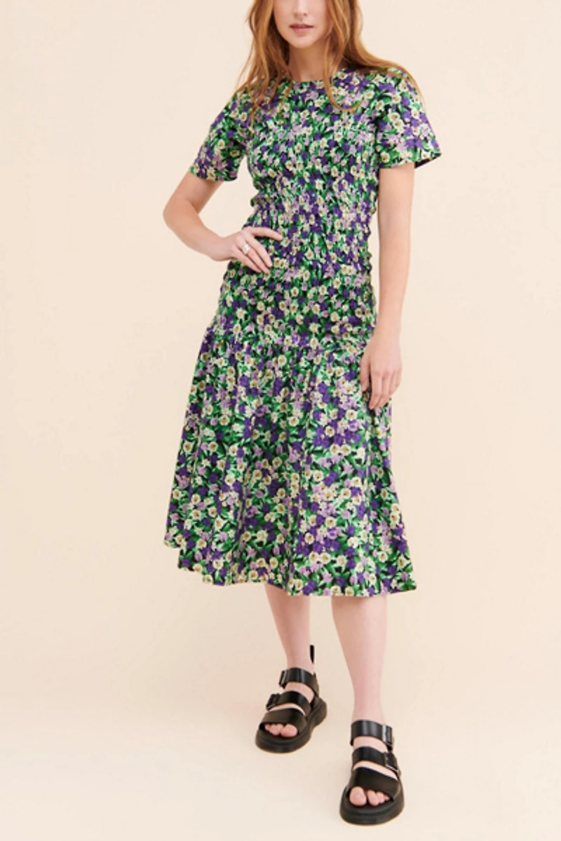 Ghospell Mountain Flowers Midi Dress