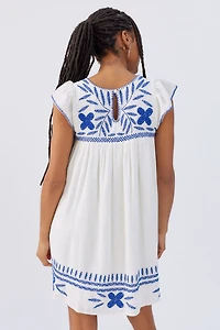 Corsica Embroidered Mini Dress