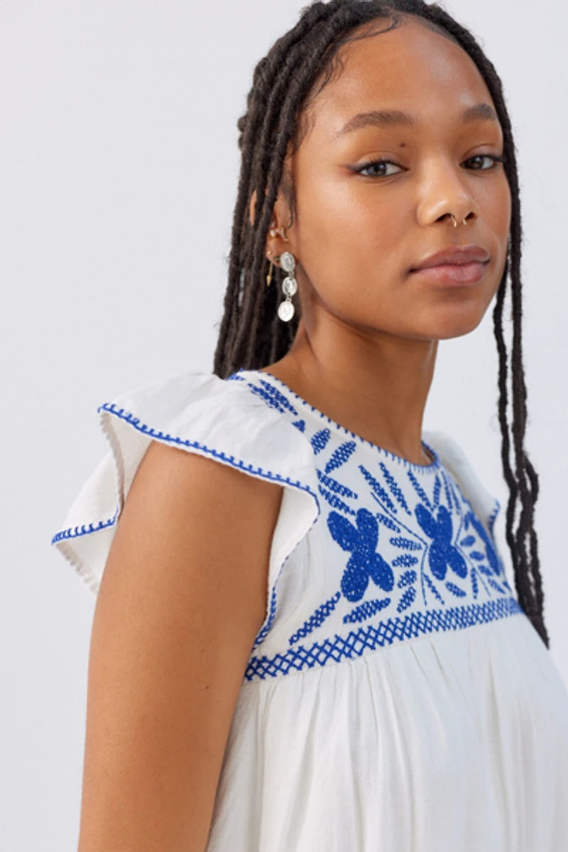 Corsica Embroidered Mini Dress
