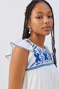 Corsica Embroidered Mini Dress