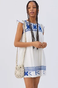 Corsica Embroidered Mini Dress