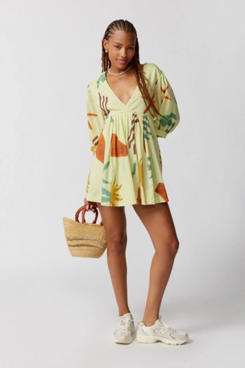 Vero Shapeless V-Neck Mini Dress