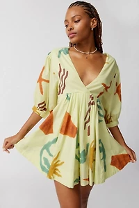 Vero Shapeless V-Neck Mini Dress