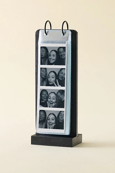 Tabletop Wood Flip Photo Strip Picture Frame