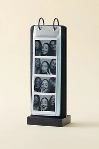 Tabletop Wood Flip Photo Strip Picture Frame