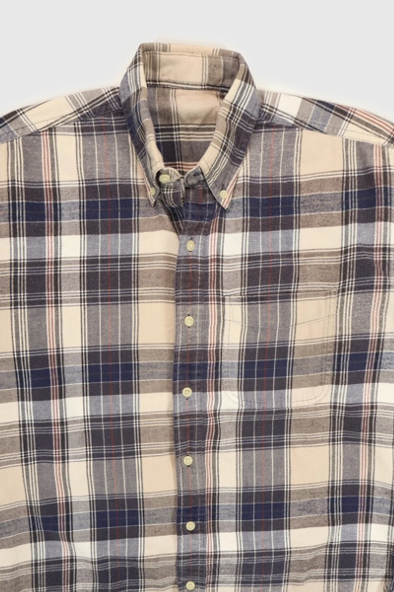 Vintage Plaid Button-Down Shirt