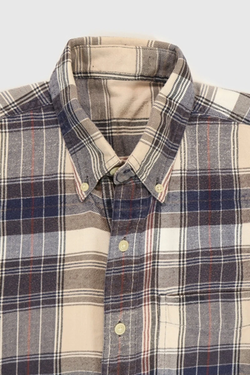 Vintage Plaid Button-Down Shirt