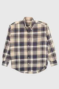Vintage Plaid Button-Down Shirt