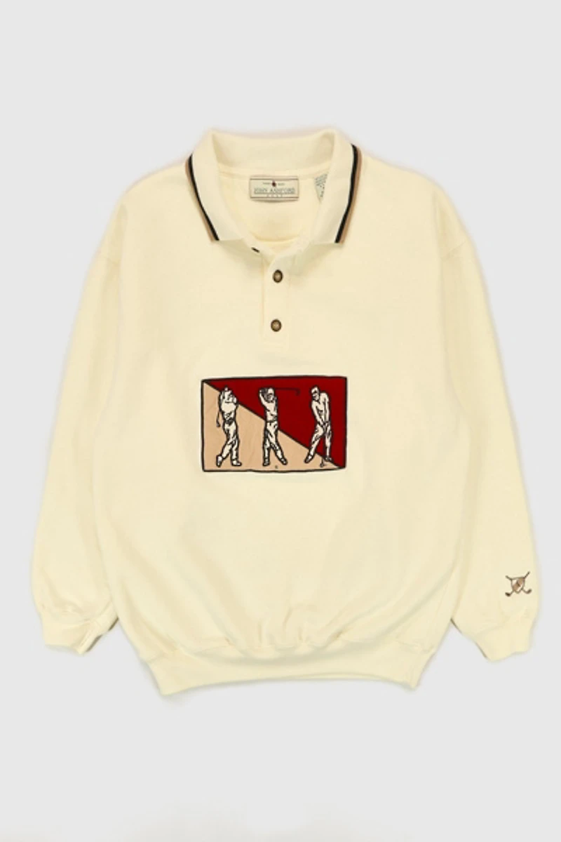 Vintage Golf Polo Sweatshirt