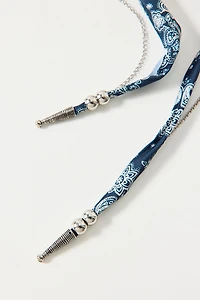 Bandana Layered Bolo Wrap Necklace