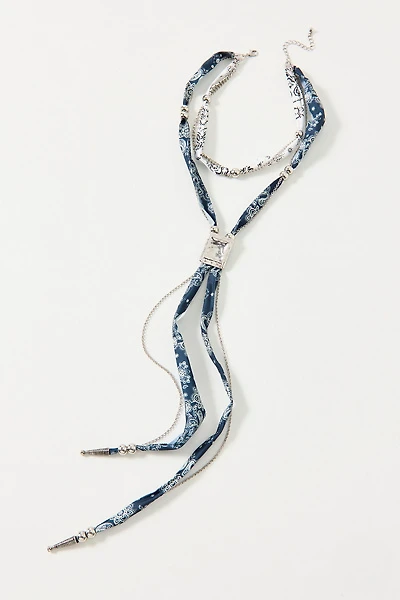 Bandana Layered Bolo Wrap Necklace