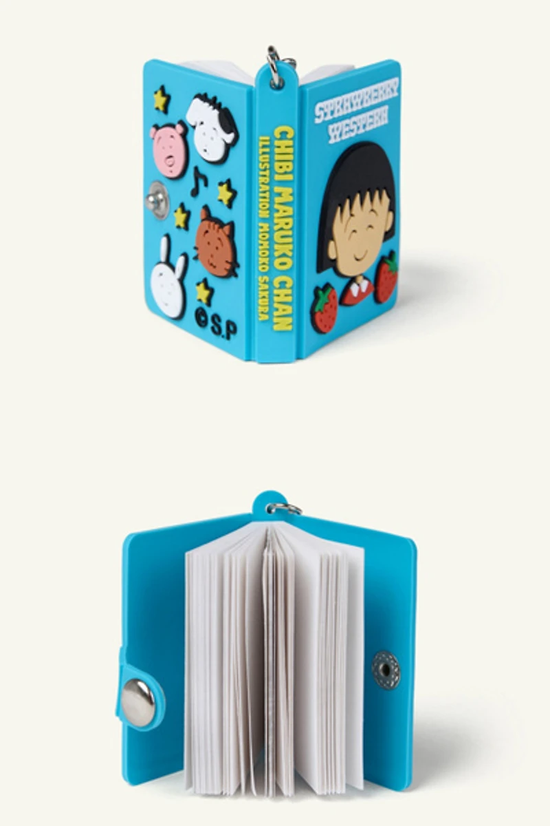 Strawberry Western Chibi Maruko Chan Secret Notebook Keychain