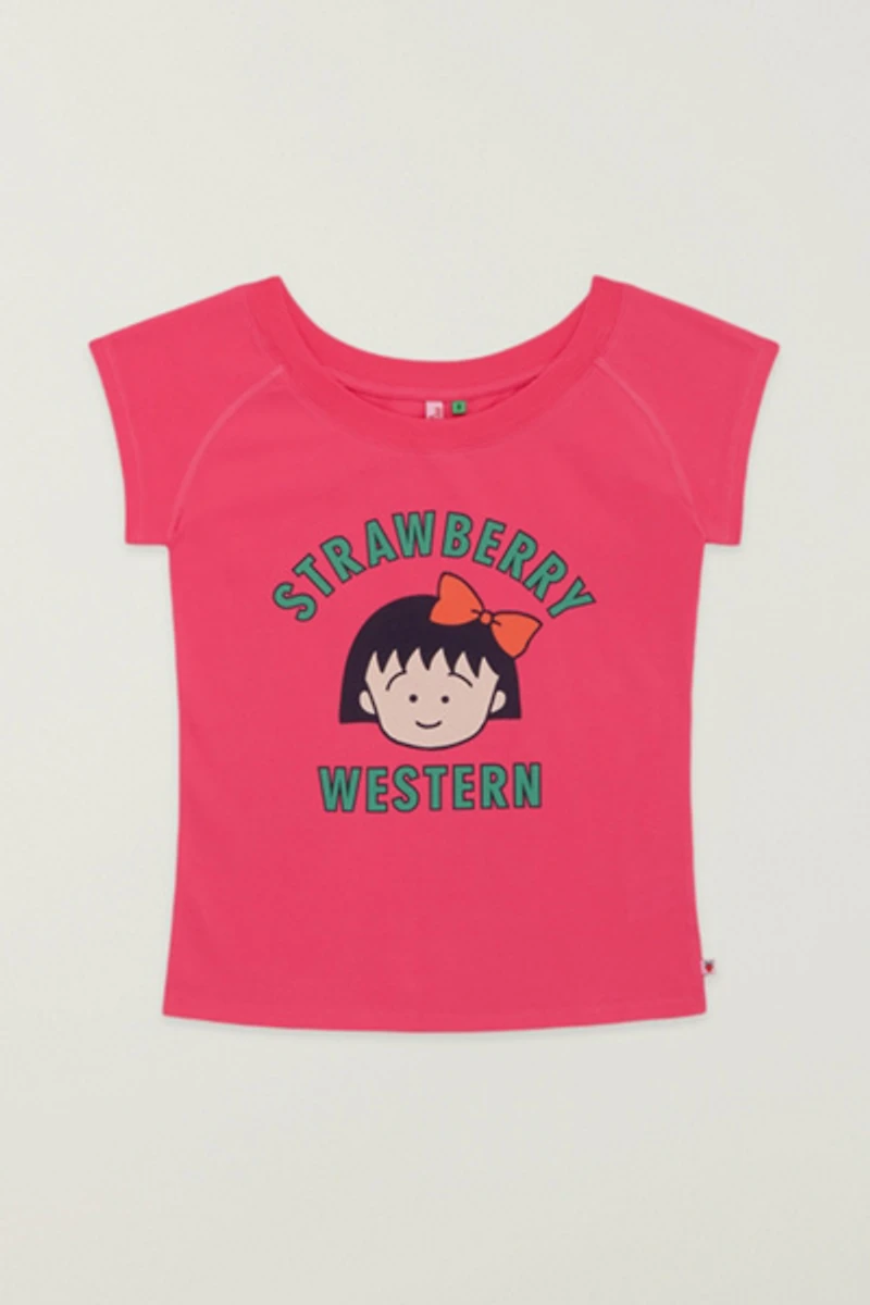 Strawberry Western Chibi Maruko Chan Raglan Top