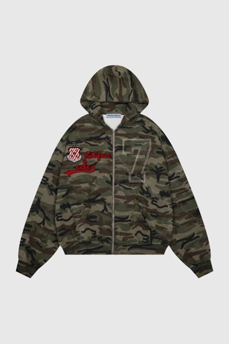 Aelfric Eden Camo Zip Up Hoodie