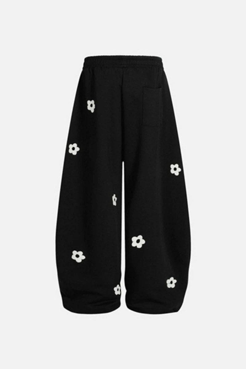 Aelfric Eden Floral Embroidery Baggy Barrel Sweatpants