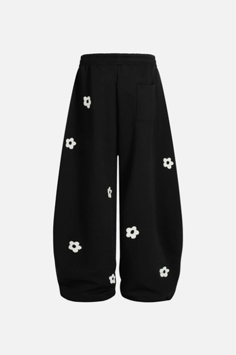 Aelfric Eden Floral Embroidery Baggy Barrel Sweatpants