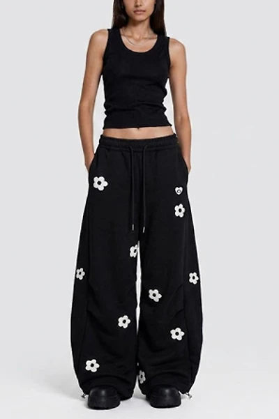 Aelfric Eden Floral Embroidery Baggy Barrel Sweatpants
