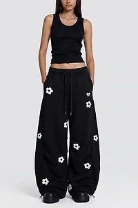 Aelfric Eden Floral Embroidery Baggy Barrel Sweatpants