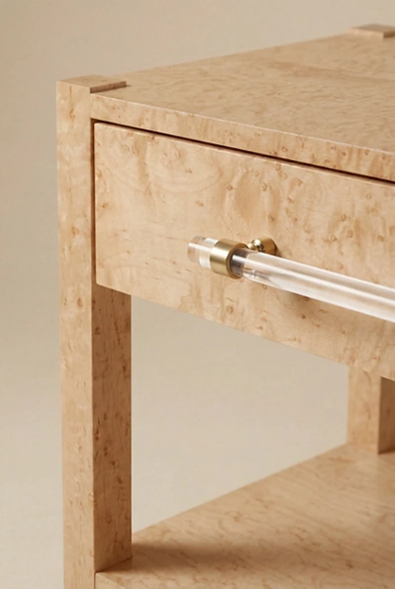 TOV Furniture Brandyss Burl Storage Nightstand