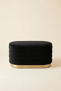 TOV Furniture Lillian Velvet Upholstered Storage Bench