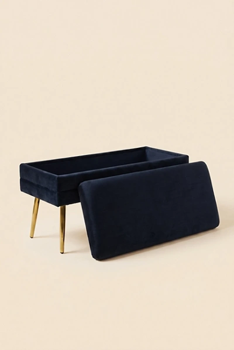 TOV Furniture Ziva Velvet Upholstered Storage Bench