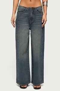 Edikted Elia No Waistband Low Rise Baggy Jeans