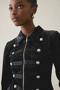 I.AM.GIA. Idalia Slim Button Detail Military Jacket
