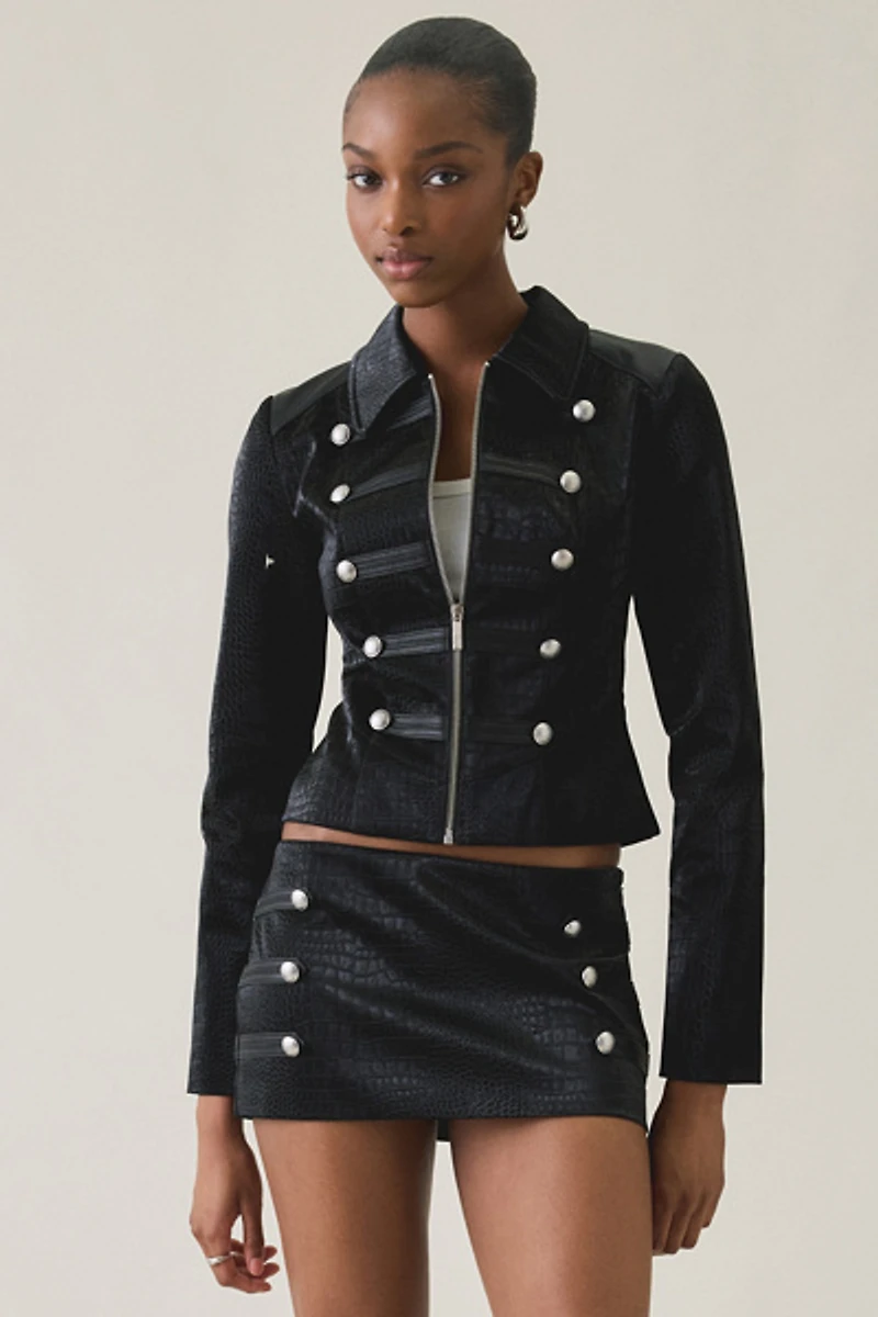 I.AM.GIA. Idalia Slim Button Detail Military Jacket