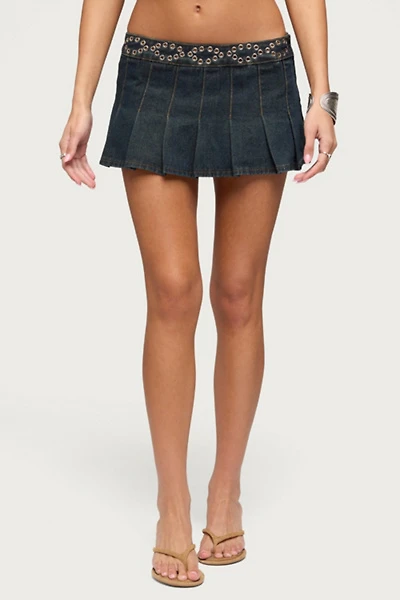 Edikted Roria Grommet Pleated Mini Skort