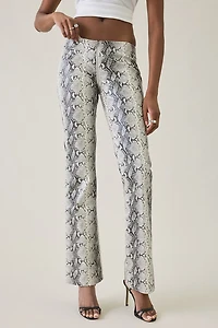 I.AM.GIA. Hendrix 2.0 Snakeskin Faux Leather Low-Rise Pants