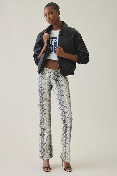 I.AM.GIA. Hendrix 2.0 Snakeskin Faux Leather Low-Rise Pants