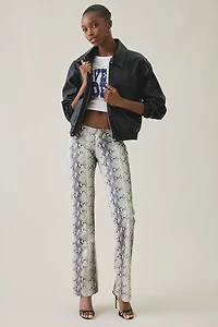 I.AM.GIA. Hendrix 2.0 Snakeskin Faux Leather Low-Rise Pants