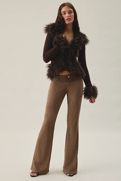 I.AM.GIA. Viviane Faux Suede Low-Rise Flare Pants