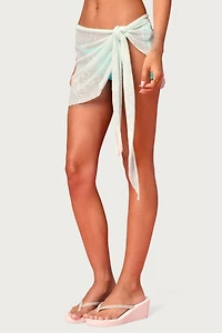 Edikted Island Barbie™ Sheer Glitter Knit Sarong