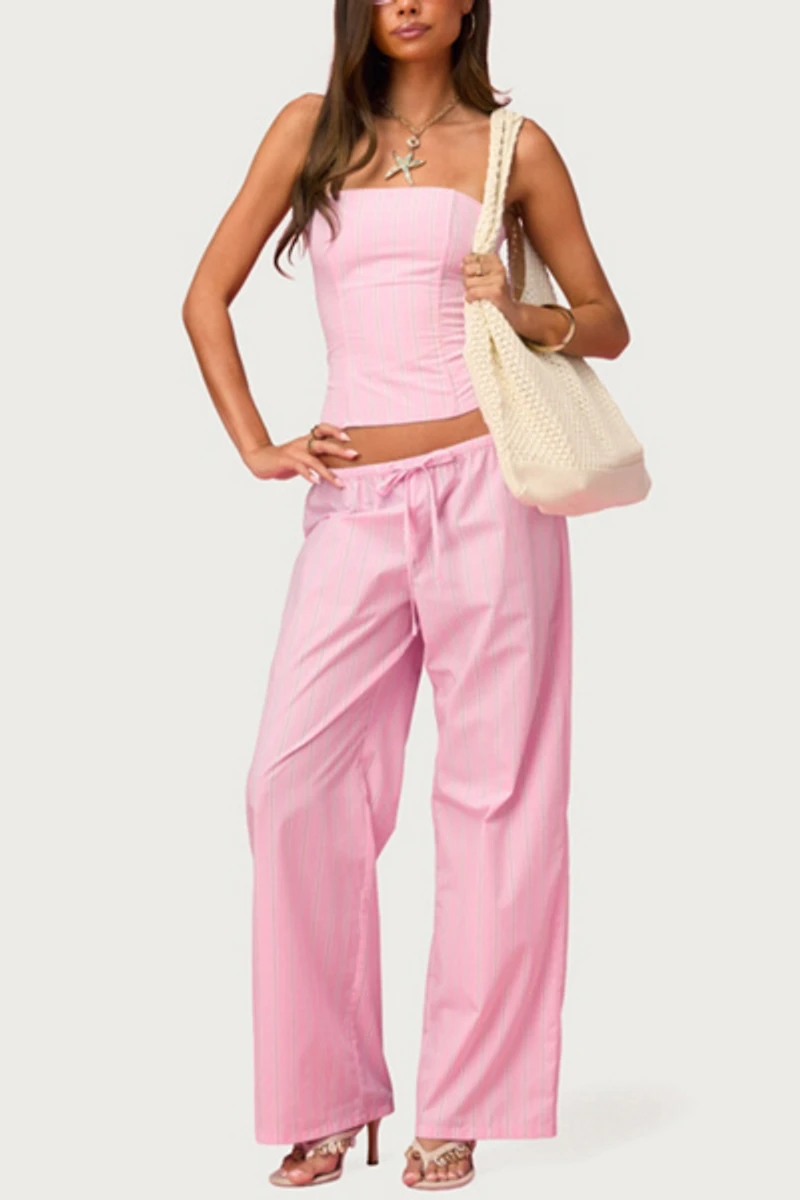 Edikted Barbie™ Icon Striped Pants