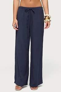 Edikted Viktoria Wide Leg Gauze Pants
