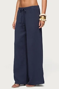 Edikted Viktoria Wide Leg Gauze Pants