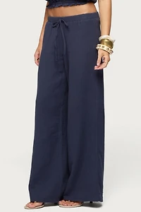 Edikted Viktoria Wide Leg Gauze Pants