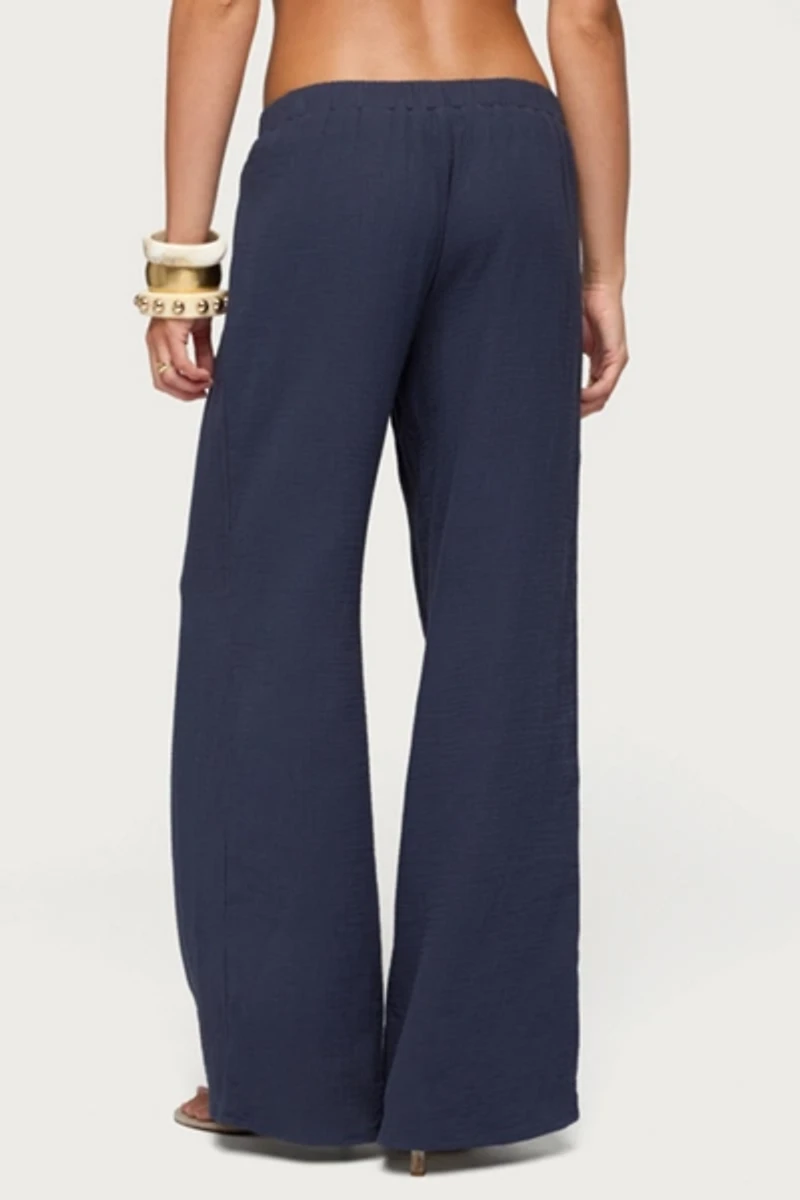 Edikted Viktoria Wide Leg Gauze Pants