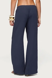 Edikted Viktoria Wide Leg Gauze Pants