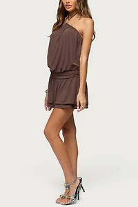 Edikted Mikaela Drop Waist Mini Dress