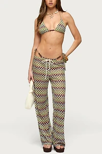 Edikted Mindee Zigzag Crochet Pants