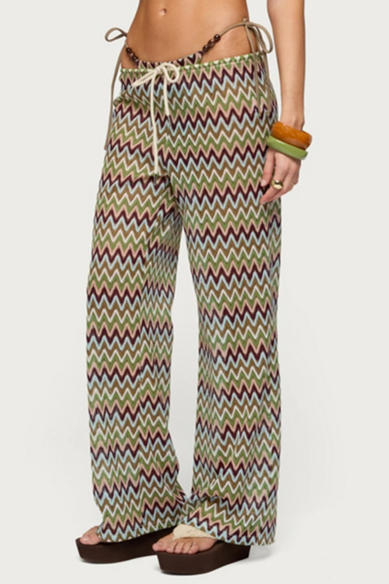 Edikted Mindee Zigzag Crochet Pants