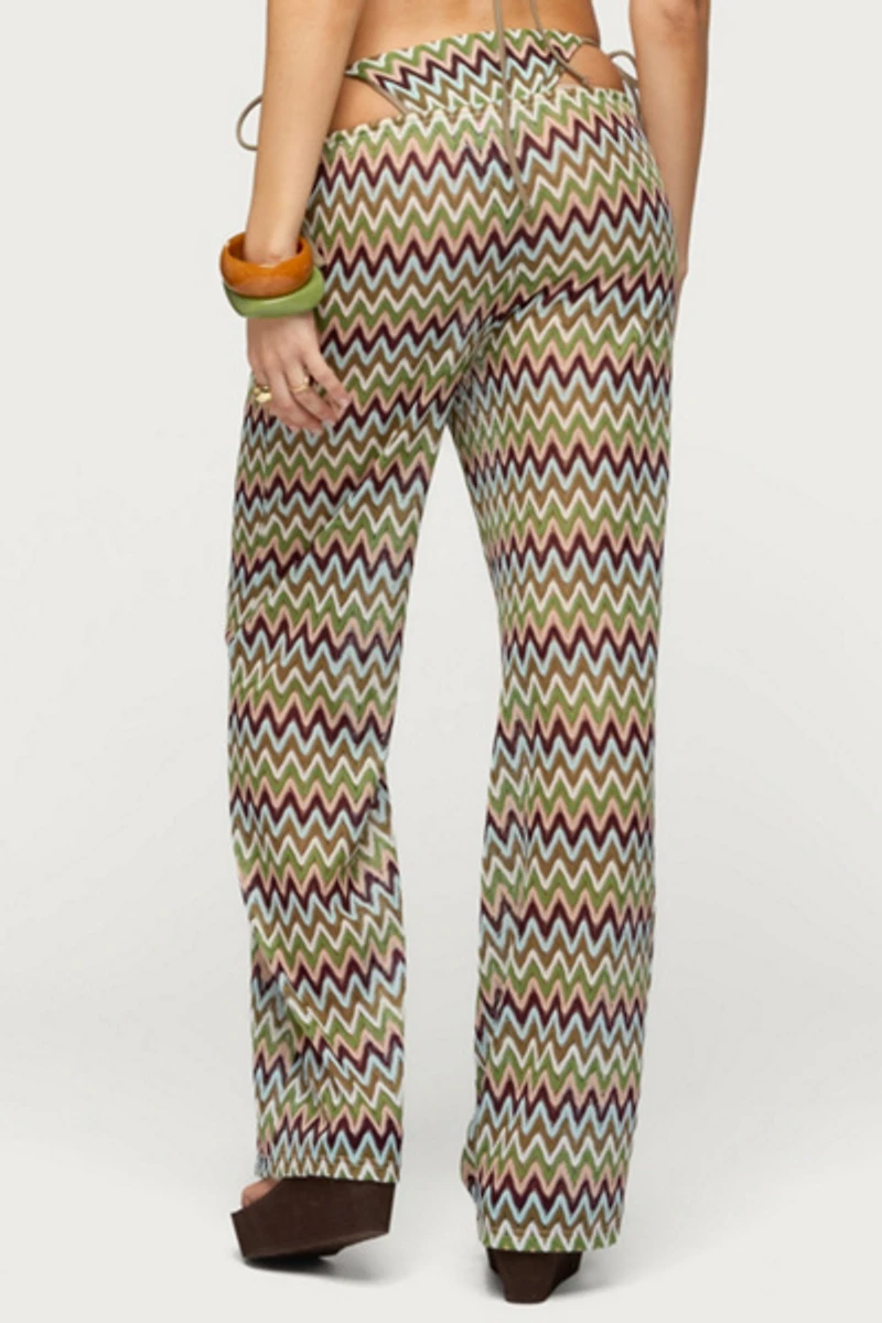 Edikted Mindee Zigzag Crochet Pants