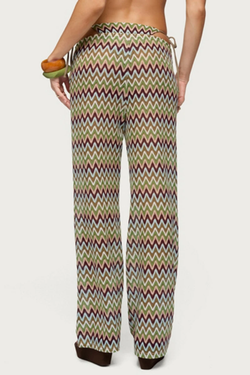 Edikted Mindee Zigzag Crochet Pants