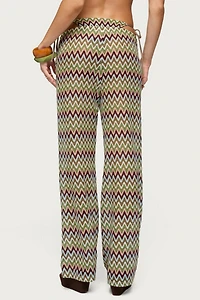 Edikted Mindee Zigzag Crochet Pants
