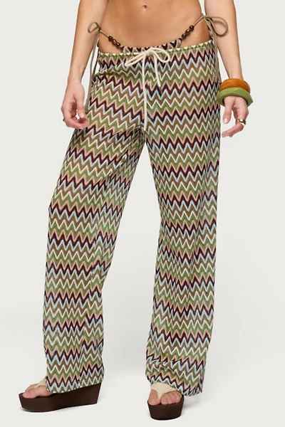 Edikted Mindee Zigzag Crochet Pants